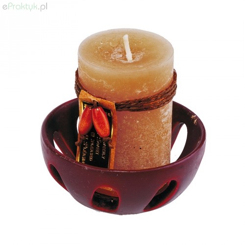 Elegancki zestaw świec zapachowych z ceramiczną podstawką
